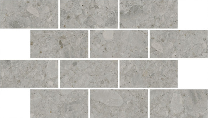 Декор Чеппо ди Гре мозаичный серый матовый обрезной 34,6x20x0,9