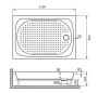 Душевой поддон RGW Lux/TN 80 x 120 см прямоугольный, акриловый, белый, 16180282-21