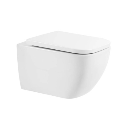 ALPINA Унитаз подвесной безободковый с сиденьем дюропласт soft close, BB10100CHR/SC