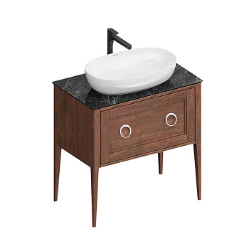 Тумба PLAZA Classic Neo напольная с ящиками 80, орех PL.CN.80.1+1\NUT.M