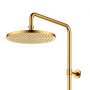 ECO-CD-T-BORO Душевая стойка с термостатическим смесителем для душа, с ручным и верхним душем, брашированное золото