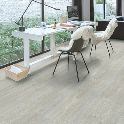 Виниловый ламинат Quick Step LIVYN Balance Glue Plus BAGP 40052 Дуб Шёлковый Светлый