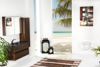 Зеркальный шкаф Vallessi 80 DARK OAK с подстветкой 547-D Boheme