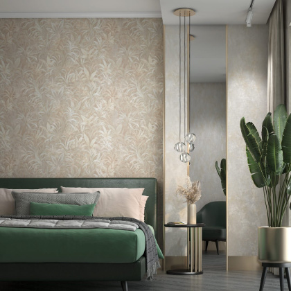 Обои виниловые Экзотика мотив, бежевый