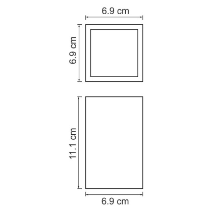 Стакан для зубных щеток Kammel, 6,9х11,1х6,9 см, белый, K-9128
