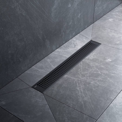 W01SC-P11-050-01BM MasterFlow Трап для душа линейный универс затвор Cut Gradient 50см цвет черн мат