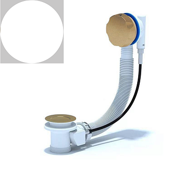 Слив-перелив для ванны АниПласт (белый матовый)