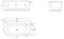 Акриловая ванна BELBAGNO BB408-1500-800