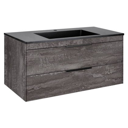 База под раковину Chiara 2D 1000 подвесная, 2 выкатных ящика soft-close, G.Stone