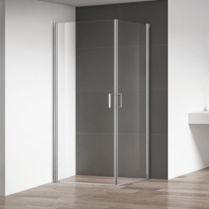 Душевой уголок RGW LE-30, 06123000-11, 100 х 100 x 195 см, дверь распашная, стекло прозрачное, хром