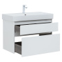Тумба под раковину Aquanet Nova Lite 85 белый глянец, 2 ящика