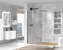 LIBERTA-L-1-80-120-GR-NERO Душевая перегородка с односторонним входом, стекло графит, профиль чёрный, 800x1200x1950 мм LIBERTA-L-1-80-120-GR-NERO Душевая перегородка с односторонним входом, стекло графит, профиль чёрный, 800x1200x1950 мм