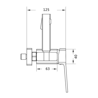 Смеситель с гигиеническим душем Shevanik S99T S9905T-1