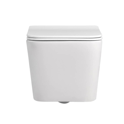 Подвесной унитаз Abber Rechteck AC1201MW белый матовый с микролифтом