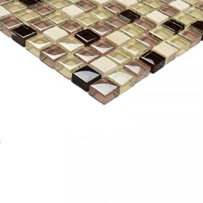 Мозаика стеклянная с камнем Glass Stone-12 (чип 8*15*15) 300*300(11шт.-0.99м2), м2 Мозаика стеклянная с камнем Glass Stone-12 (чип 8*15*15) 300*300(11шт.-0.99м2), м2