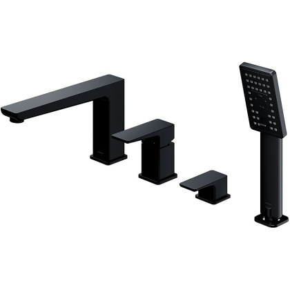 Смеситель на борт ванны OMNIRES PARMA PM7432BL (черный BLM)