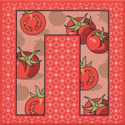 Керамический декор HGD\A562\5107 Сад-огород красный (20см*20см*6,9мм) (10шт/0,4м2) Помидор, шт