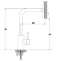 Смеситель для кухни с выдвижной лейкой Shevanik S263 S263L