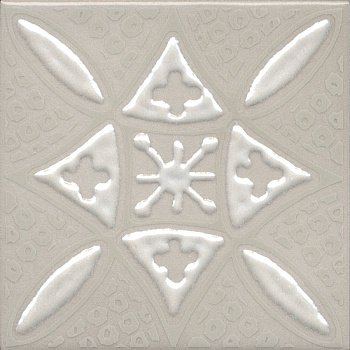 Декор Бахия 2 серый светлый глянцевый 9,8x9,8x0,7 Декор Бахия 2 серый светлый глянцевый 9,8x9,8x0,7