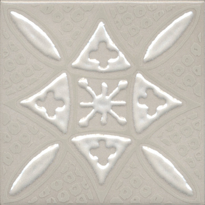 Декор Бахия 2 серый светлый глянцевый 9,8x9,8x0,7 Декор Бахия 2 серый светлый глянцевый 9,8x9,8x0,7