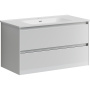 Тумба подвесная SANCOS Cento 890х450х500, c двумя ящиками оснащенными доводчиками, белый глянец, арт. CN90W