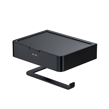 Держатель для туалетной бумаги Inspire V2.0 с коробкой, 7,5х15х10,6 см, черный, A50A341522