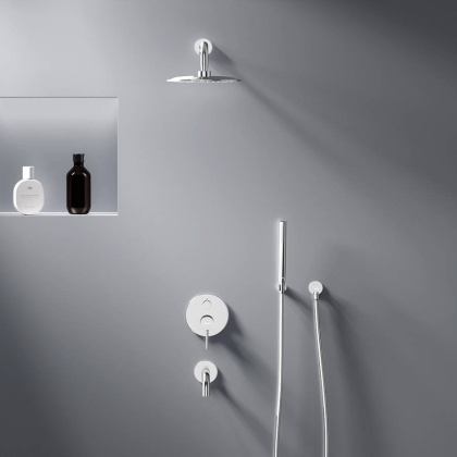 936510000 Scandinavian Pure встраиваемая душевая система с ванно-душевым смесителем и изливом, хром