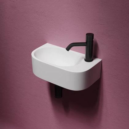 Умывальник подвесной прямоугольный (чаша слева, отверстие под смеситель справа) Element 409*224*110мм