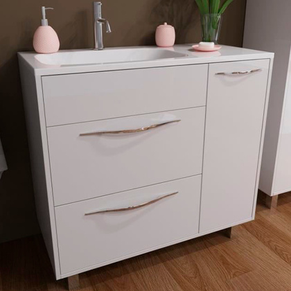 Комплект мебели Barcelona 900х450 левосторонний напольный 2 ящика 1 дверь (ШхГхВ) 898х446х860