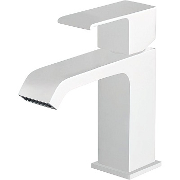 PORTA-LS1-BIO Смеситель на раковину однорычажный, с донным клапаном, исполнение белый матовый