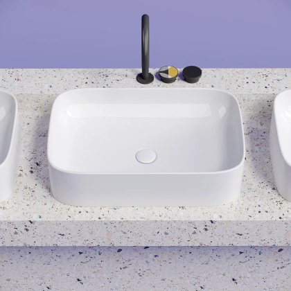 Умывальник чаша накладная прямоугольная Element 605*380*150мм