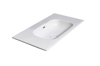 Столешница моноблок Vallessi 80 белая керамика без отверстия