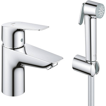 Смеситель Grohe BauEdge 23757001 для раковины с гигиеническим душем, хром