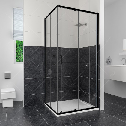 Душевой уголок RGW Classic CL-34B 80х80 32093488-14 профиль Черный стекло прозрачное