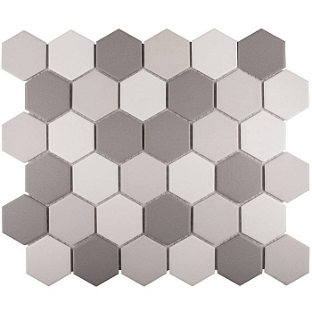 Противоскользящая мозаика, Hexagon Grey Mix Antislip 51x59, Non-Slip Противоскользящая мозаика, Hexagon Grey Mix Antislip 51x59, Non-Slip