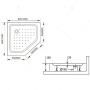 Душевой поддон  90*90 RGW LUX/TN-TR /Трапеция Ø 90 мм  (для PA-86)