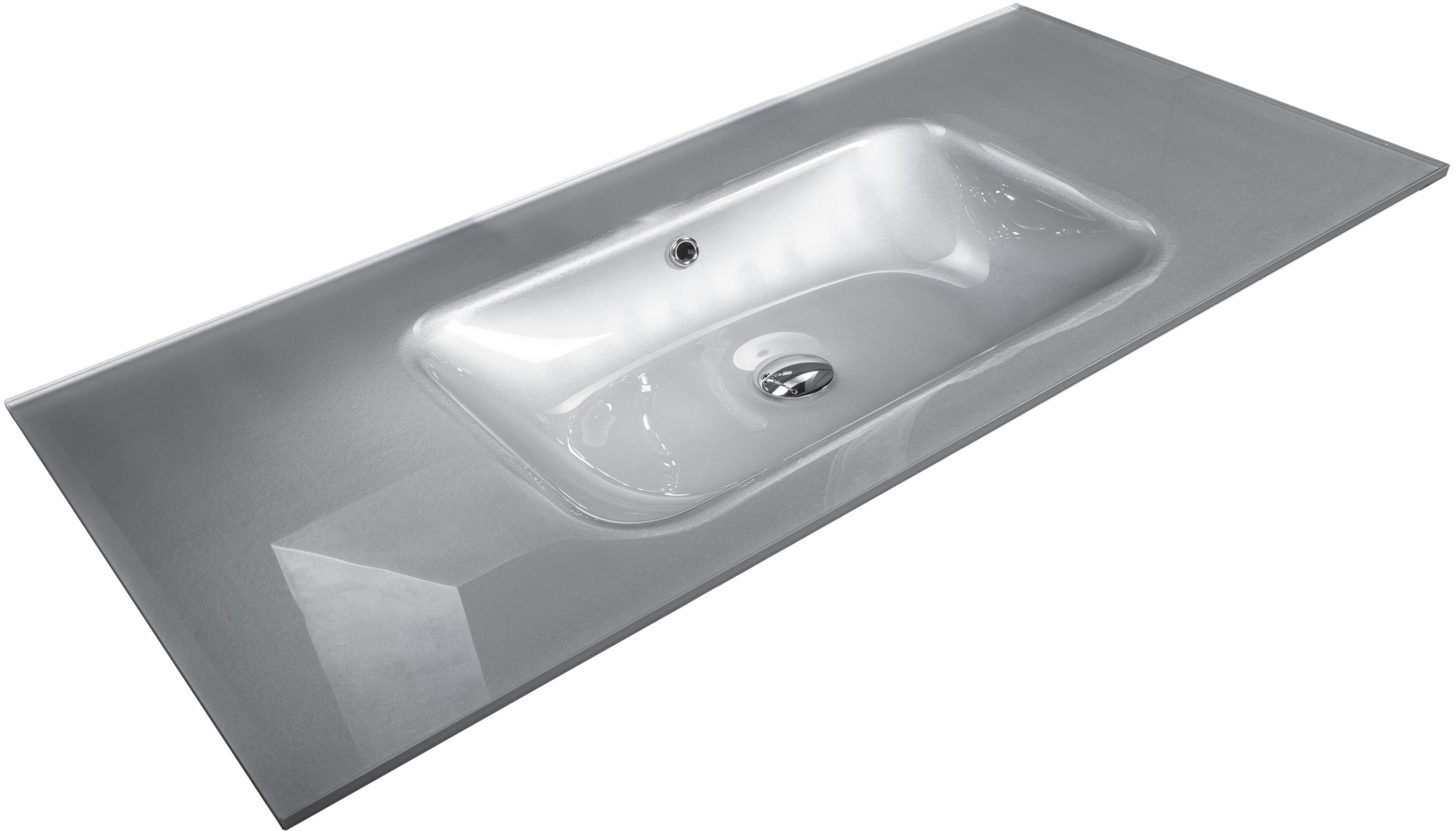 Столешница стекло 110см моноблок СЕРЕБРО Столешница стекло 110см моноблок СЕРЕБРО