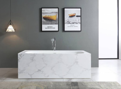 Ванна из литьевого мрамора Abber Blitz 180х85 AS9501GB