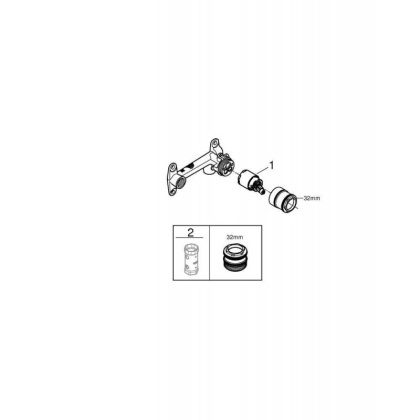Встраиваемый универсальный механизм, GROHE, однорычажный, (23200000)