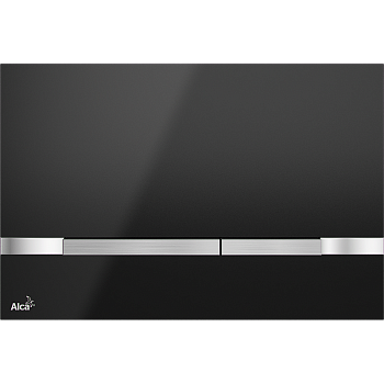 Кнопка управления для скрытых систем инсталляции, нержавеющая сталь-черный глянец Кнопка управления для скрытых систем инсталляции, нержавеющая сталь-черный глянец