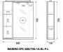 Шкаф подвесной BelBagno MARINO-SPC-600/750-1A-BL-P-R