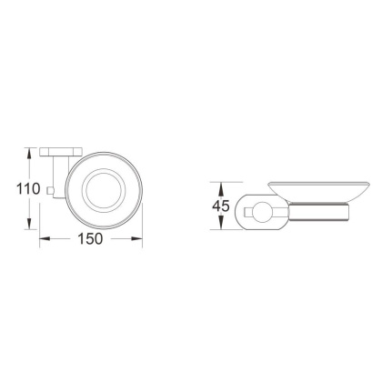 Мыльница керамика, SG5103H Shevanik, Черный
