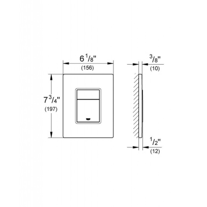 Кнопка для инсталляции для унитаза Grohe Skate Cosmopolitan хром (38732000)