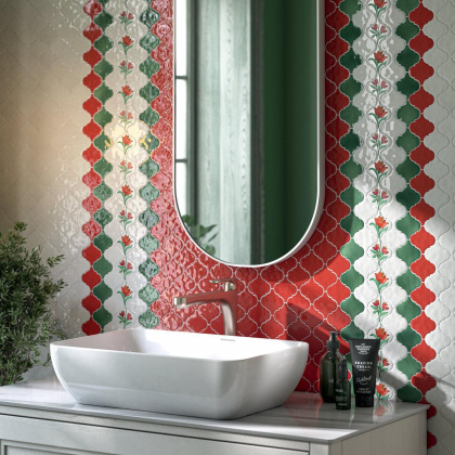 Мозаика 65013 Авейру красный (26см*30см*7мм) (10шт/0,59м2) глянцевый, м2 Мозаика 65013 Авейру красный (26см*30см*7мм) (10шт/0,59м2) глянцевый, м2