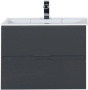 Тумба с раковиной Aquanet Алвита 70 серый антрацит